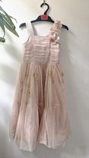 NEXT signature girl party net dress pink floral, age 6y Christmas holiday wear