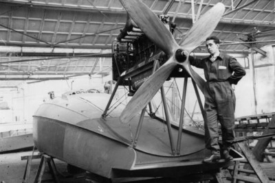 Der Ingenieur N O Bellin & sein seetüchtiges Propellerschnellboot Berlin - 4x6 Foto