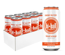 Hiball Energy Seltzer Water Caffeinated Sparkling Sugar Free 16 Fl Oz Pack of 8