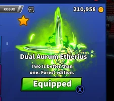 Dual Aurum Etherius Blade Ball Sword 