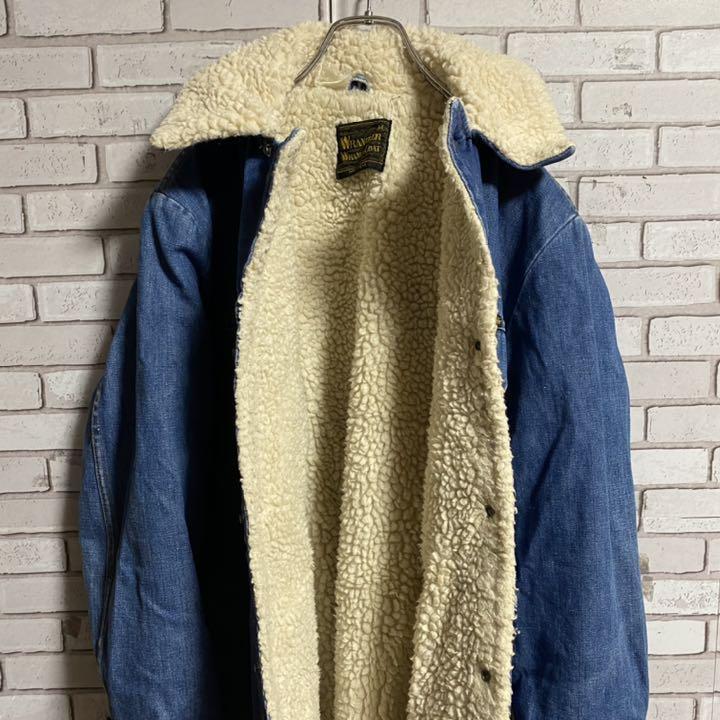 [Japan Used Fahion] 90S Old Clothes Wrangler Boa Denim Lunch Coat Big  Silhouette