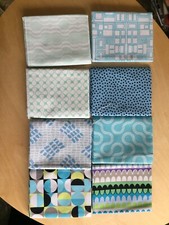 8 Fat Quarters Bundle - Blues and Greens