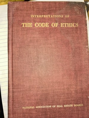 Interpretations of the Code of Ethics 5th Edition 1970 REAL ESTATE