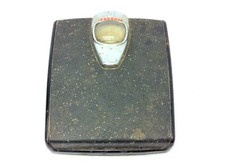 Vintage Used Detecto Bathroom Scale Metal Bubble Glass Deco Style Black Parts