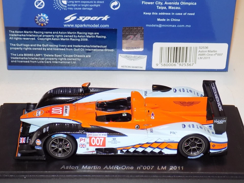 1/43 Spark Aston Martin AMR One Car #007 2011 24 H de Le Mans S2536 Foto 3 de 3