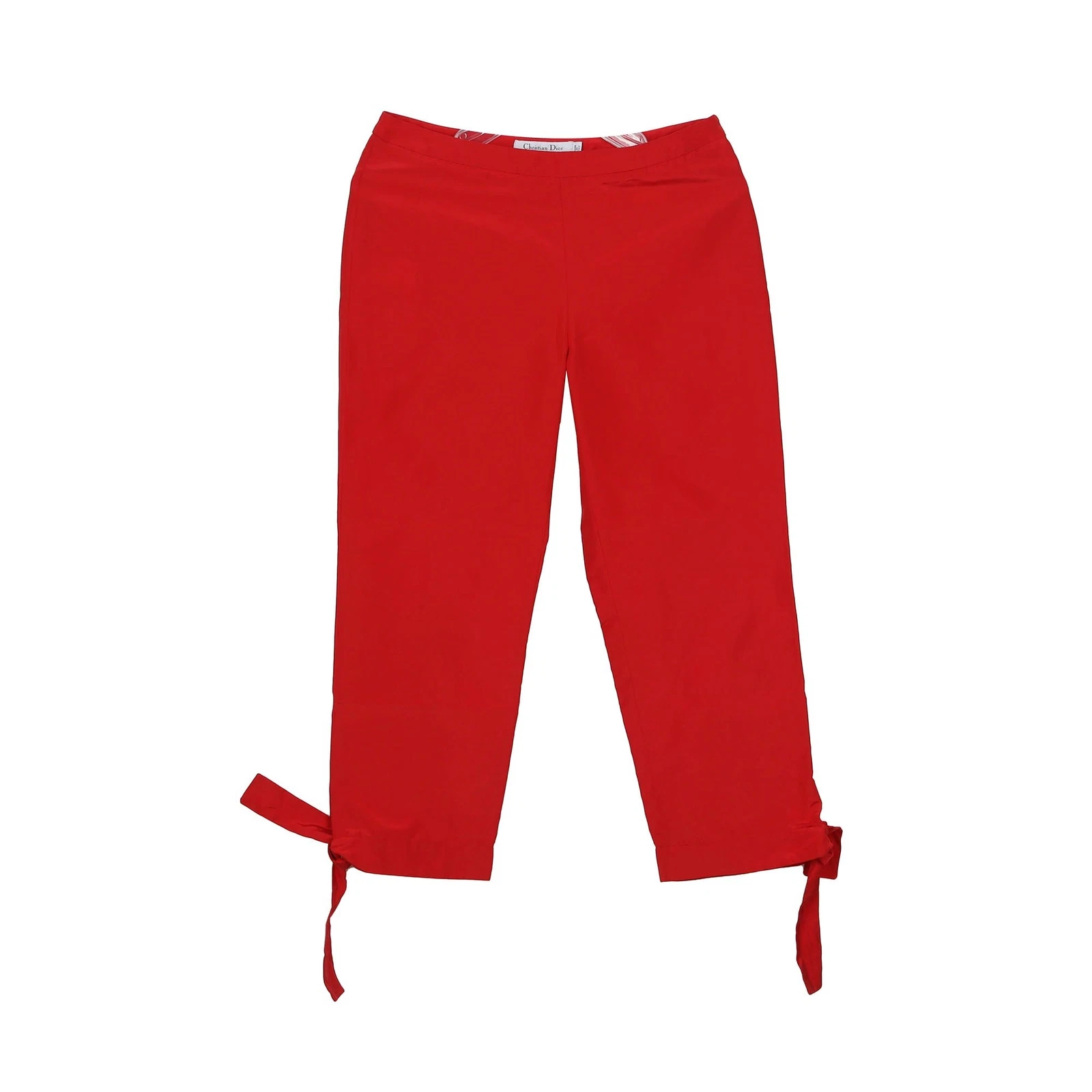 Pantalon ruban coton soie rouge Dior 42 51497448