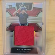 Riley Adams 2022 Panini Select Rookie Jumbo Silver Prizm Jersey Patch RC /250