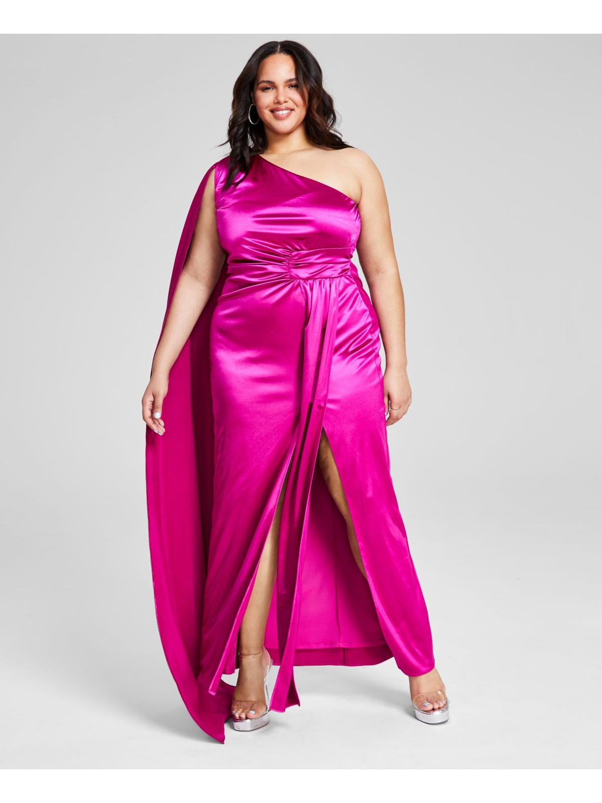 CITY STUDIO Женское розовое платье-накидка с откидывающейся талией без рукавов плюс 16 Вт