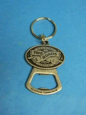 NEW CRAFT TWO ROADS BREWING BEER BOTTLE OPENER KEYCHAIN STRATFORD CONNECTICUT