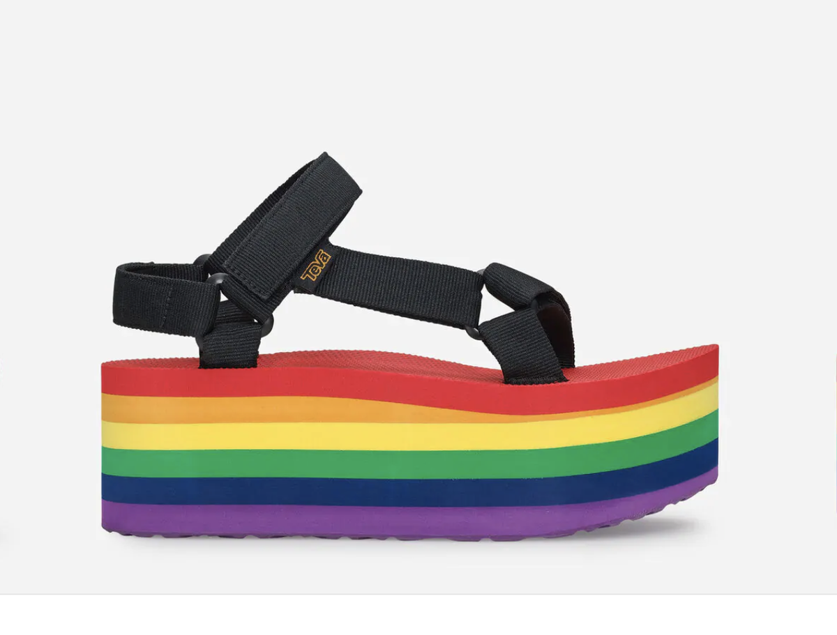TEVA ALL-GENDER UNIVERSAL RAINBOW PRIDE FLATFORM SANDALS