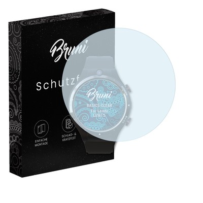 Bruni 2x Folie für Lemfo LEM15 Schutzfolie Displayschutzfolie