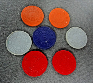 7 WW2 Tax Token State of Utah, Colorado, Mississippi