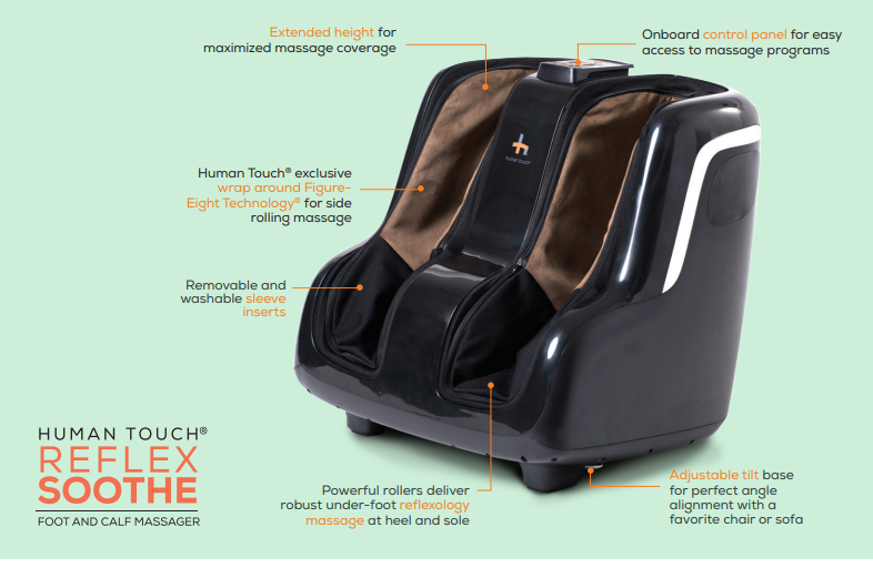 NEW Human Touch Reflex SOOTHE Foot Calf Massager