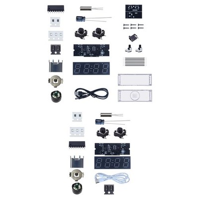 DIY Digitaluhr Kit Intelligente Mini DIY Uhr für Schlafzimmer Wohnheim Büro