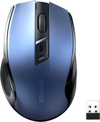 UGREEN 2.4G Maus kabellos mit 4000 DPI - Ergonomisches Design in Blau - NEU/OVP