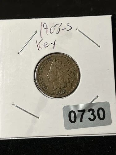 1908 S Indian Head Cent