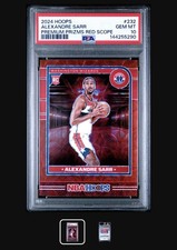 PSA 10- ALEXANDRE SARR #232 2024 Hoops-Red Scope Prizm/49 SSP- RC - Low Pop 🔥