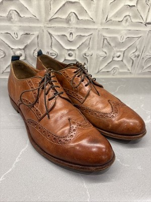 Men s MOMA Brown Leather Oxford Wing Tip Shoes EU 42.5 US 9.5 Made In Italy