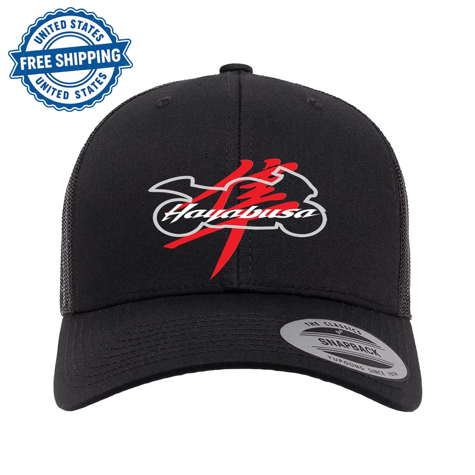 Hayabusa Motorcycle Trucker Retro Hat Cap Adjustable
