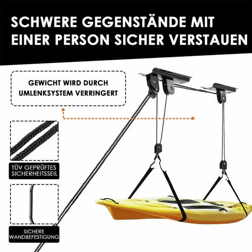 Sollevatore per bicicletta con supporto a soffitto fino a 60 kg Bike-Lift e-bike sollevatore a soffitto bicicletta DE - Foto 8 di 15