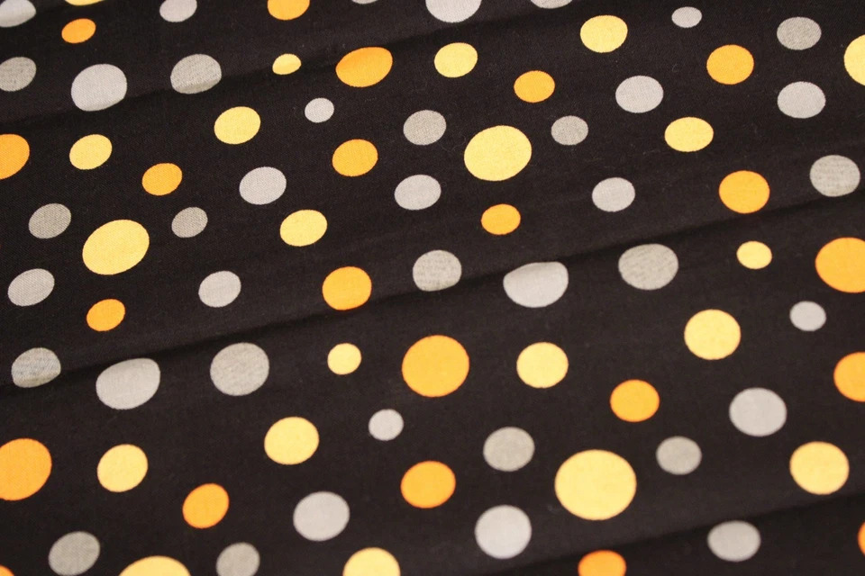 Witchy Studio E Cotton Fabric Black with Polka Dots 18x44 - Image 3 of 4