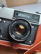 Soviet rangefinder camera "FED-5V" with an installed Industar-61 L/D lens. Lens