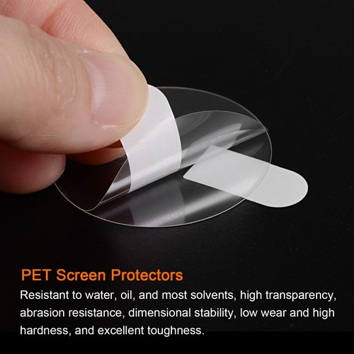 50mm Dia 0.22mm Thick Round High Definition Soft PET Watch Screen Protector 5pcs - Photo 5 sur 7