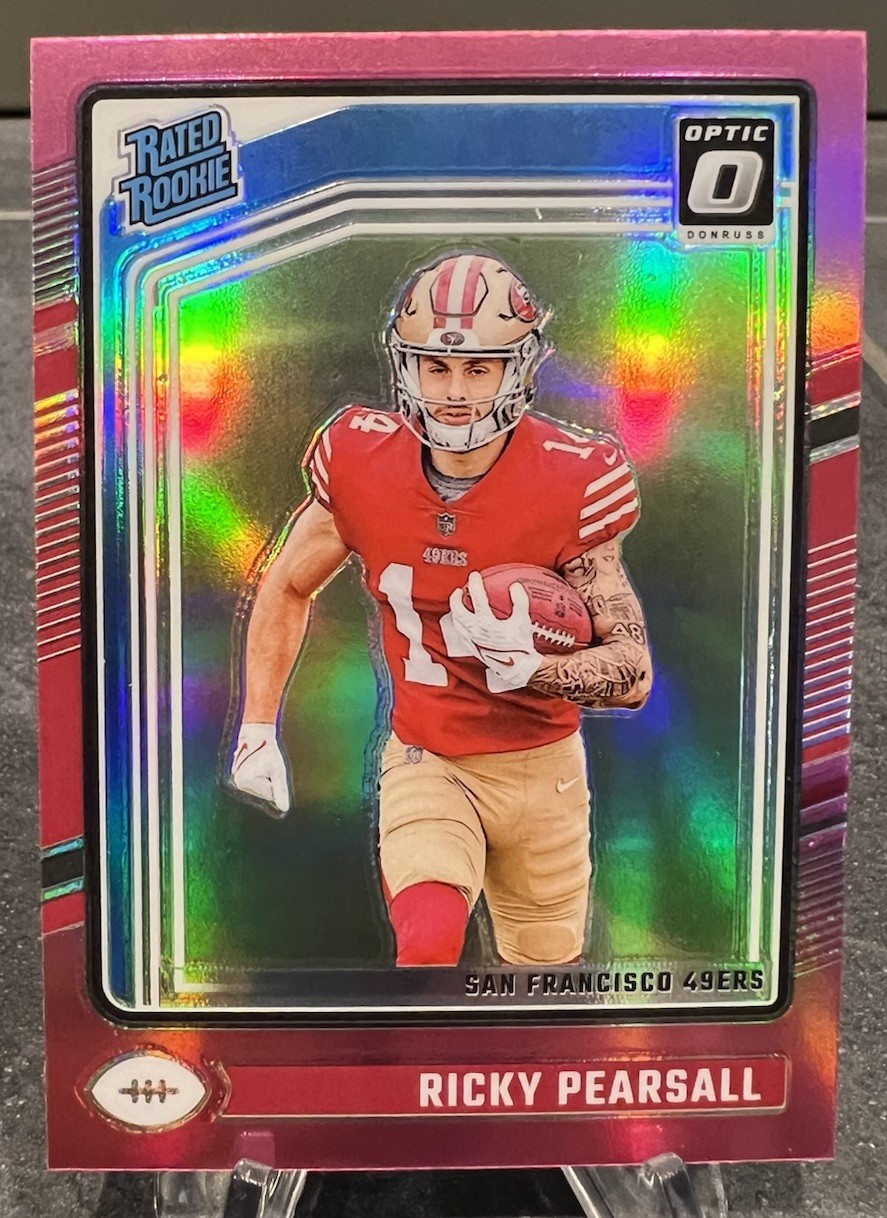 2024 Panini Donruss - Rated Rookie Ricky Pearsall #318 Optic Preview Pink Prizm 