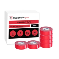 2"x60 Yards Red Duct Tape 9 Mil Economy Grade Multi Purpose Tapes 24 Rolls