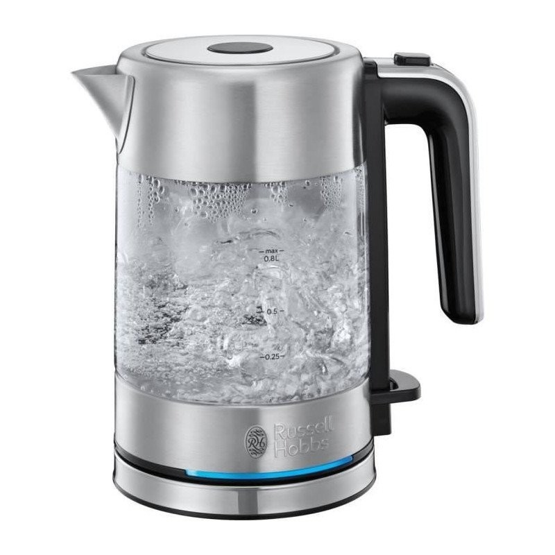 Bouilloire verre Compact Home acier inoxydable design Russel Hobbs