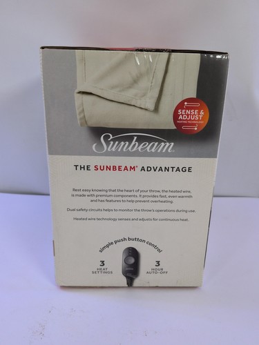 Sunbeam Microplush Fußtasche elektrisch beheizte Wohndecke mit 3 Wärmeeinstellungen - Bild 4 von 5