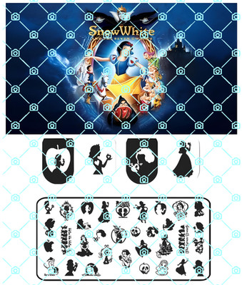 High- Quality Durable Stainless Steel Disney s Snow White Nail Stamping Plate