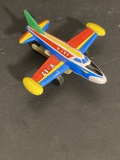 Vintage Japan Tin Friction Y-17 Jet Airplane Saito S2 Diamond Logo Toy Mini Rare