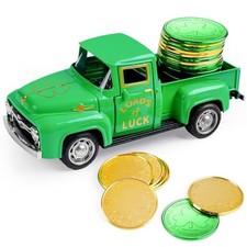 Mini Metal St. Patrick's Day Truck Decor - Rustic Farmhouse Shamrock Ornament