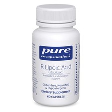 R Lipoic Acid Supplements 60 Capsules Pure Encapsulations Hypoallergenic Support