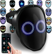 Halloween Face Mask Full Color LED Luminous Face Changing Mask Party Cosplay NEW