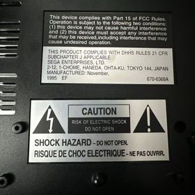 Saturn - MK-80000 Virtua Fighter Console Bundle Not Complete Sega TESTED-WORKING