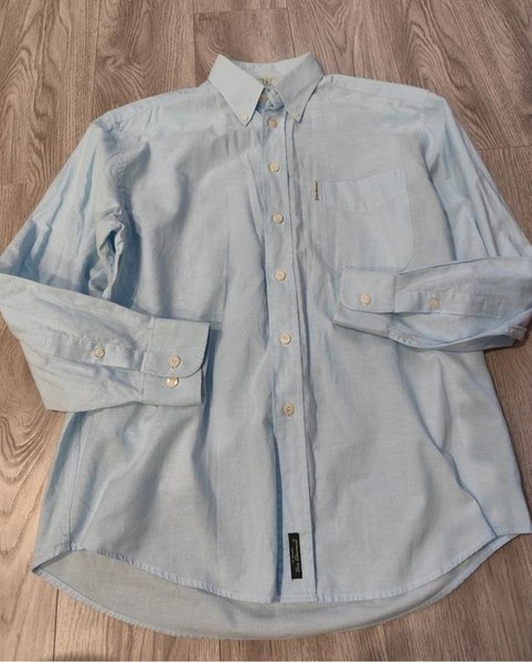 Men Ben Sherman Shirt Blue Cotton 46