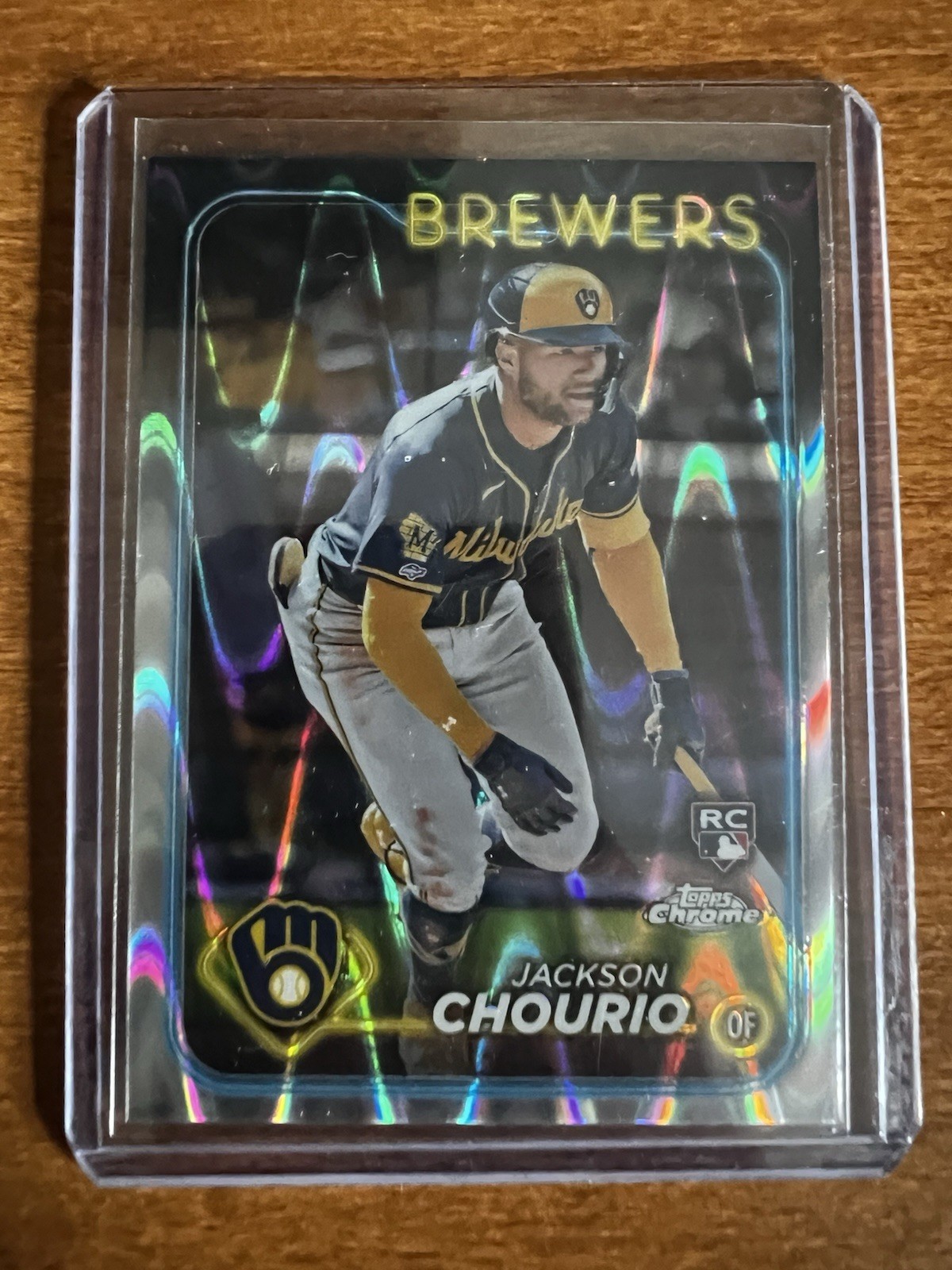 2024 Topps Chrome - Jackson Chourio #161 RayWave Refractor (RC) Brewers