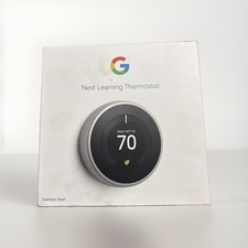 Google Nest 3rd Gen Smart Learning Thermostat - Stainless Steel T3007ES