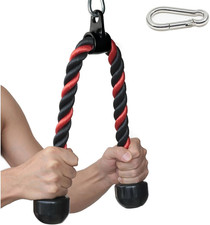 Tricep Rope 27  36 inches 2 Colors Fitness Attachment Cable Machine Pulldown He