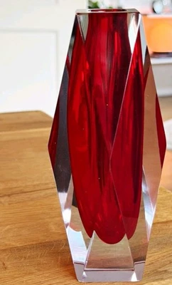 Murano Sommerso Block/ Diamanten Schliff - Bild 1 von 4