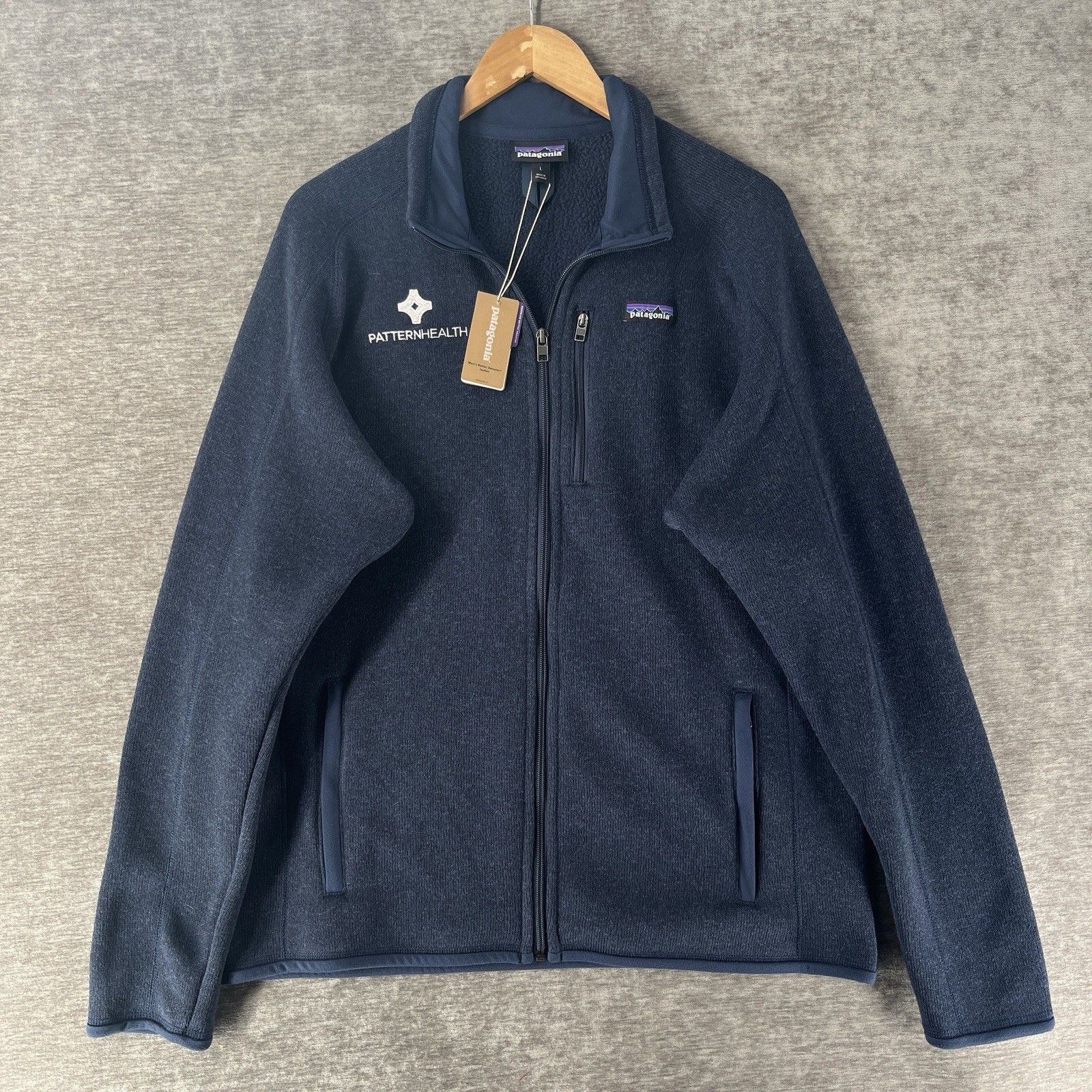 Patagonia Better Sweater Fleece Jacket Mens L Blue Full Zip 25528 Logo NEW TAGS