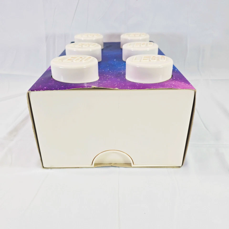 🚀 LEGO Space хранения кирпич 6-гвоздики белый - официальный штабелируемый органайзер - Изображение 3 из 4
