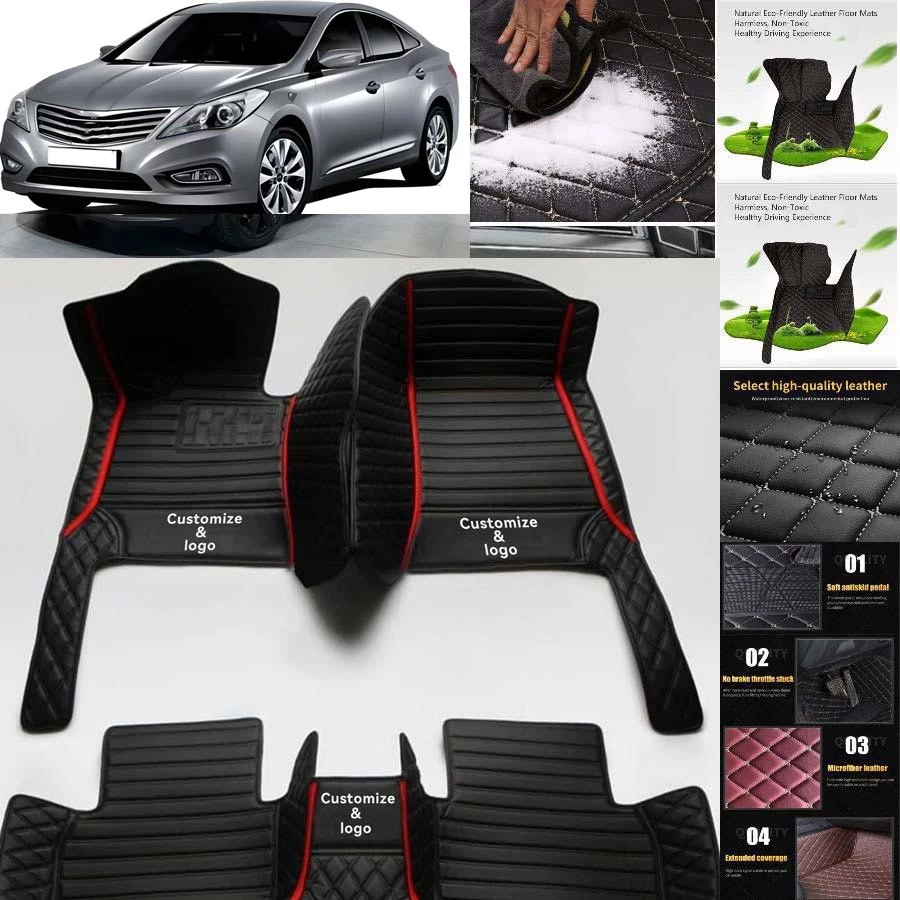 For Hyundai Azera Car Floor Mats Carpets Cargo Liners Custom All Weather Foto 3 de 4
