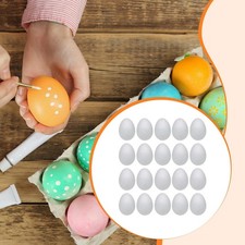 20x Easter Eggs White Craft Foam Eggs for School Activities DIY Decorations