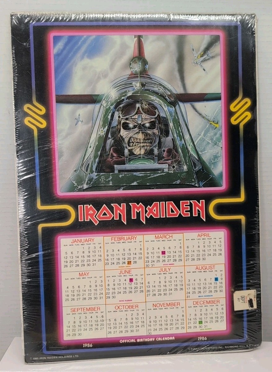 アイアン カレンダー Iron Maiden Vintage Official Calendar 1986-Funky Enterprises (Aces