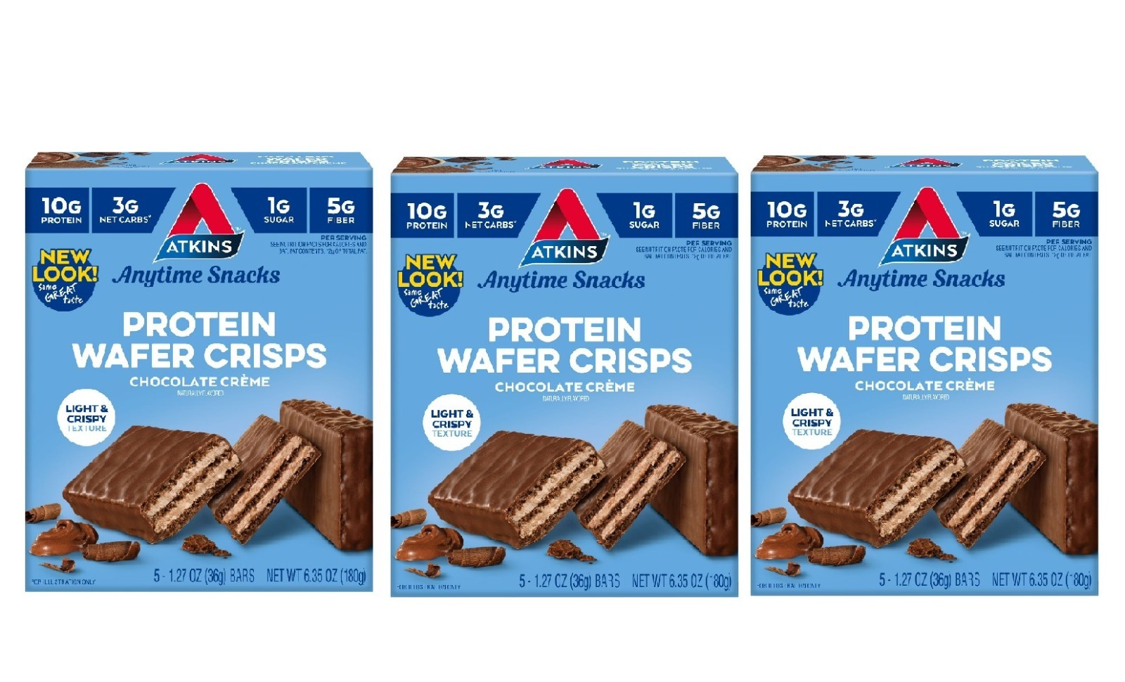 Atkins Chocolate Crème Protein  4g Net Carb, 1g Sugar, High inKeto, 5 Ct 3 Pack