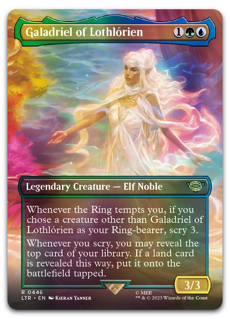 Galadriel of Lothlorien (Borderless) #446 (Foil) NM Lord of the Rings Magic MTG