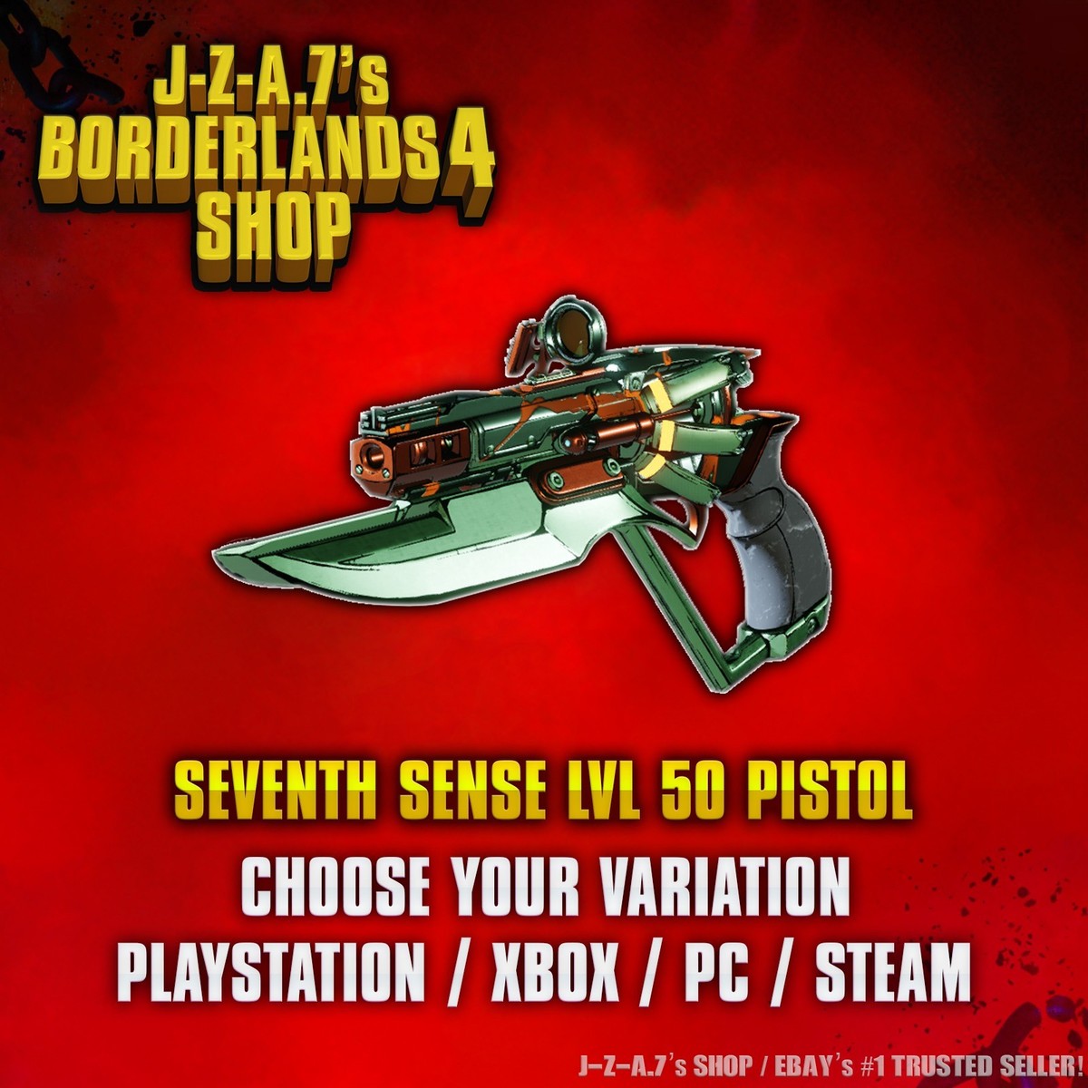 Borderlands 4✨SEVENTH SENSE PISTOL GOD ROLL BL4 LVL 50 ITEMS
